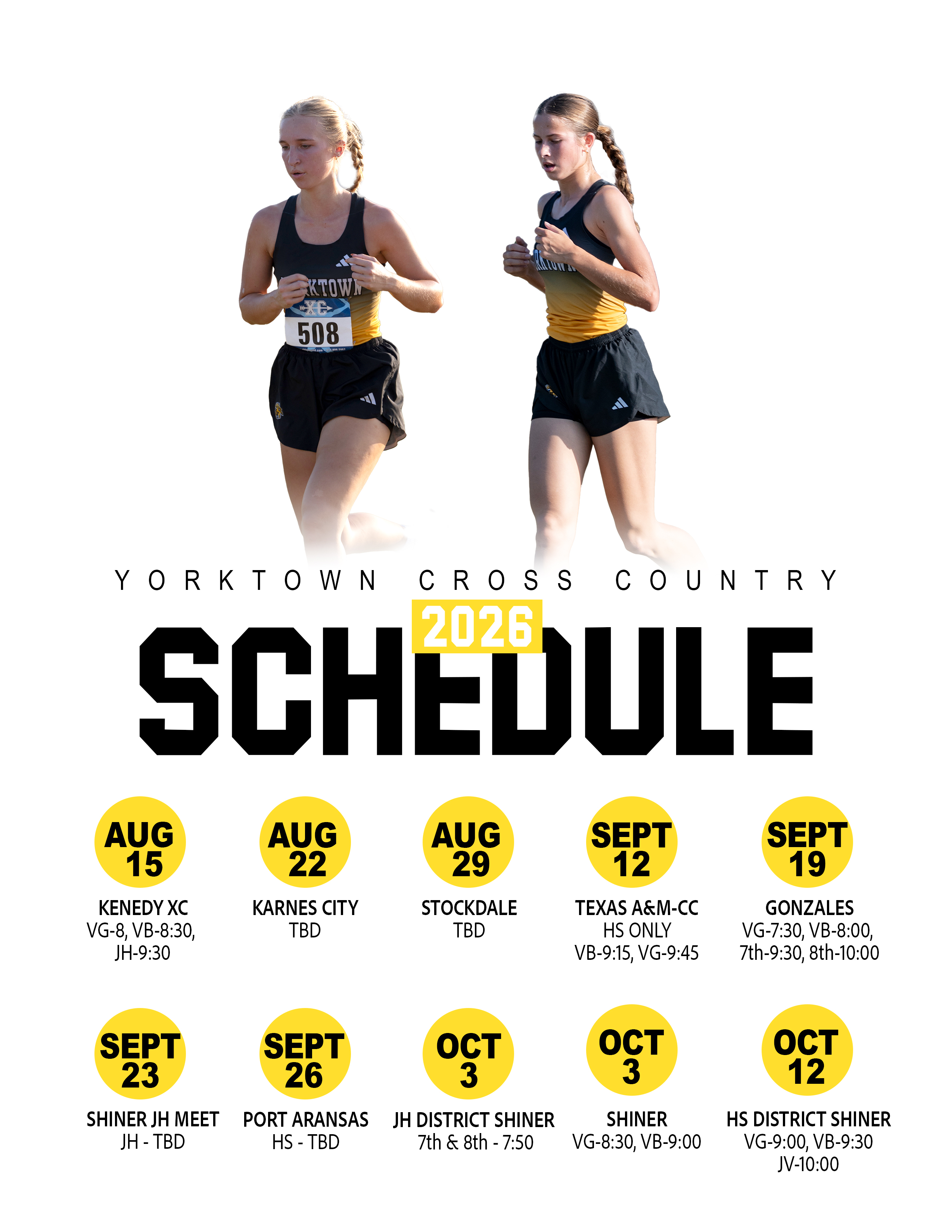 2027 HS Cross Country Schedule